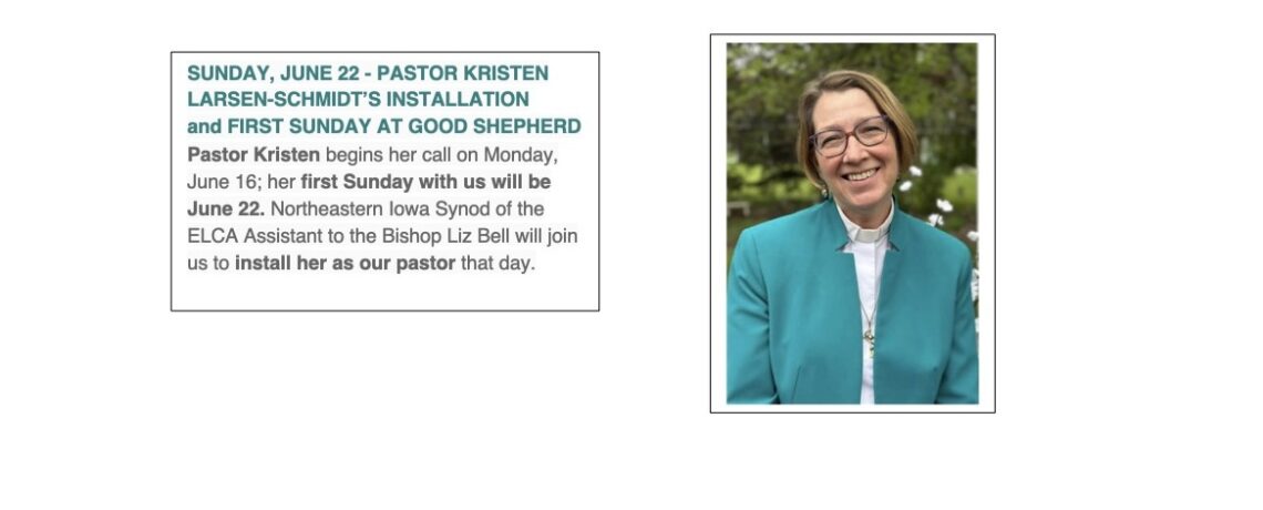 Installation of Pastor Kristen Larsen-Schmidt